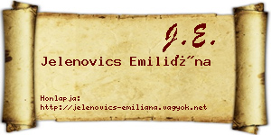 Jelenovics Emiliána névjegykártya